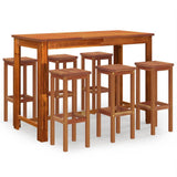 Garden Bar Set Wooden Brown Solid Acacia wood Standard Footrest 3116022