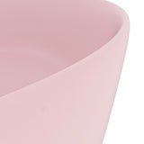 Luxury Wash Basin Round Matt Pink 40x15 cm Ceramic 147010