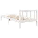 Extra Long Bed Frame without Mattress White 80x220 cm Solid Wood Pine 852443