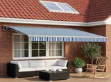 Awning Replacement Fabric Blue and White 450 x 300 cm Polyester 3444185