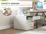 Lockable File Cabinet with 3 Drawers, Vertical Office Drawer for A4, Letter, Legal Size, Anti-tilt T3398P344851
