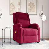 Massage Chair Wine Red Velvet 342415