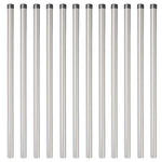 Fence Posts 12 pcs Silver 120 cm Powder-coated steel 42012788