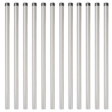 Fence Posts 12 pcs Silver 120 cm Powder-coated steel 42012788