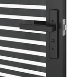 Glass Door Striped Black 83 x 3.5 x 201.5 cm Aluminium 42012454