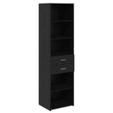 Highboard Black Oak 50 x 42.5 x 185 cm Engineered Wood 3402643