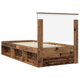 Bed Frame with Headboard Old Wood 90 x 200 cm Solid Pine Wood 3409415