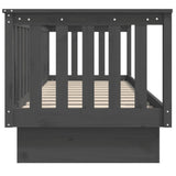 Day Bed without Mattress Grey 90x190 cm Single Solid Wood Pine 821581