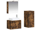 Bathroom Furniture Set 4 pcs Smoked Oak 3407435