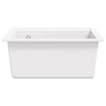 ZNTS Granite Kitchen Sink Single Basin White 144857