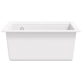 ZNTS Granite Kitchen Sink Single Basin White 144857