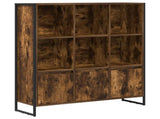 Book Cabinet 2 pcs Smoke Oak 99.5 x 30 x 108 cm Engineered Wood 3403024