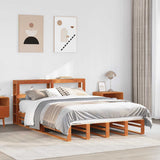 Bed Frame without Mattress Wax Brown 120x190 cm Small Double Solid Wood Pine 3306518