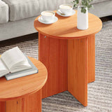 Coffee Table 2 pcs Wax Brown 873549