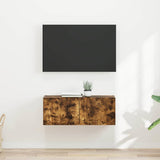 TV Wall Cabinet Wall-mounted 2 pcs Smoked Oak 39 x 31 x 29.5 cm 892180