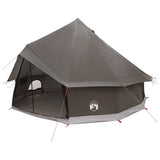 Tipi Tent Brown Grey 300 x 300 x 200 cm Polyester and Steel 42029027