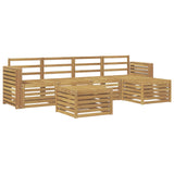 Outdoor Sofa Set 6 pcs White 59 x 59 x 37 cm Solid Acacia Wood 3391719