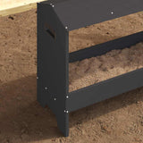 Chicken Feeding Trough Black 81 x 32 x 53.5 cm 874618