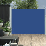 Patio Retractable Side Awning 140x500 cm Blue 317918
