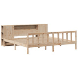 Bookcase Bed without Mattress 180x200 cm Super King Solid Wood Pine 3321663