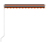 ZNTS Manual Retractable Awning 300x250 cm Orange and Brown 3051198