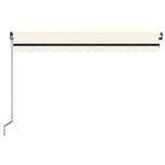 ZNTS Manual Retractable Awning 450x350 cm Cream 3069197