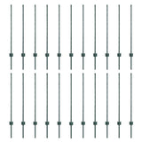 Embedded Fence Post 22 pcs Green 140 cm Powder-Coated Steel 3335918
