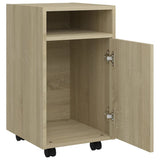 Side Cabinet with Wheels Sonoma Oak 33x38x60 cm Engineered Wood 803050