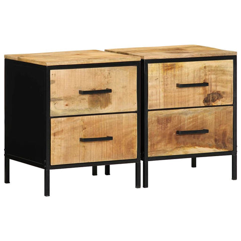 Bedside Cabinet 2 pcs Brown and black 40 x 35 x 50 cm 4019638
