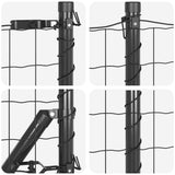 Welded Wire Fence with Concrete Base 10 x 1 m 3350902