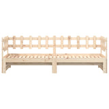 Pull-out Day Bed without Mattress 2x cm Solid Wood 840385