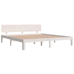 Bed Frame without Mattress White 180x200cm Super King Size 810511
