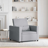 Pull out Sofa Bed Single Light grey 90 x 165 x 87 cm Fabric 42002684