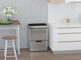 72L Recycling Sensor Bin Stainless Steel 3 Compartments For Both Wet/Dry Waste w/Removable Lid T3398P343507