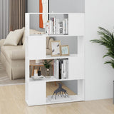 Book Cabinet Room Divider White 80x24x124.5 cm Engineered Wood 809134