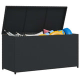 Garden Storage Box Black 120x50x60 cm Poly Rattan 42498