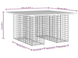 Garden Table Gabion Design 100x102x72 cm Solid Wood Pine 834371