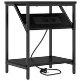 Bedside Cabinet 2 pcs Black Oak 38 x 30 x 48 cm Engineered Wood 859581
