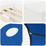Bed with Tunnel 3 pcs Artisian Oak and Blue Engineered Wood 3423511