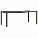 Garden Dining Set 9 pcs Black Poly rattan 3334860