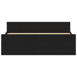 Bed Frame without Mattress Black Oak 140x200 cm Engineered Wood 3329319