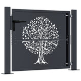Garden Gate Anthracite 105x105 cm Steel Tree Design 153155
