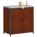 Kitchen Storage HATTEM Rusty 90 x 50 x 92 cm Steel 874988
