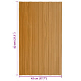 Roof Panel 12 pcs Natural 80 x 45 cm Galvanised steel 42047117