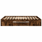 Bed Frame without Mattress Smoked Oak 140x190 cm Engineered Wood 3295503