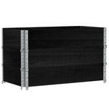 Garden Planter Black 100x50 cm Solid Wood Pine 3295428
