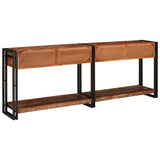 Console Tables with Drawer 2 pcs Multicolour Solid Reclaim wood 3324228