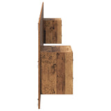 Headboard with Cabinet 3 pcs Old Wood Engineered Wood 3415682
