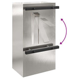 Mailbox with Storage Silver 30 x 20 x 55 cm Stainless Steel 874951