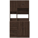 Kitchen Cabinet Brown Oak 95x50x180 cm Engineered Wood 3276538